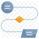 Diagrama de fluxo de trabalho  Ícone