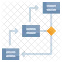 Diagrama de fluxo de trabalho  Ícone