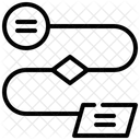 Diagrama de fluxo de trabalho  Ícone