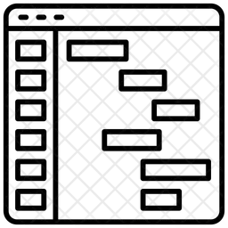 Gráfico de gantt  Icono