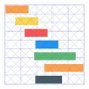 Diagrama De Gantt Analisis De Datos Estadisticas Empresariales Icono