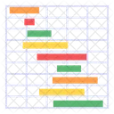 Diagrama De Gantt Analisis De Datos Estadisticas Empresariales Icono