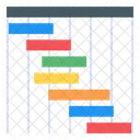 Diagrama De Gantt Analisis De Datos Estadisticas Empresariales Icono