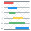 Diagrama De Gantt Analisis De Datos Estadisticas Empresariales Icono