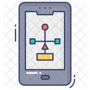 Diagrama Movel Diagrama On Line Fluxo Do Iphone Ícone
