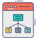 Diagrama On Line Algoritmo Da Web Fluxograma Ícone