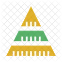 Diagrama De Piramide Grafico De Piramide Visualizacao De Dados Ícone