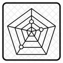 Diagrama Polar Grafico De Radar Estadisticas Icono