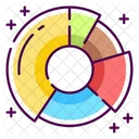 Diagrama Redondo Representacao De Dados Organograma Ícone