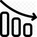 Diagramm nach unten  Symbol