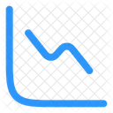 Diagramm nach unten  Symbol