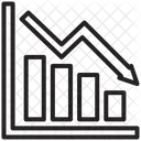 Diagramm nach unten  Symbol