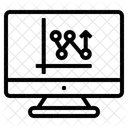 Diagramm Pfeil Nach Oben Monitor Bildschirm Symbol