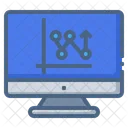 Diagramm Pfeil Nach Oben Monitor Bildschirm Symbol