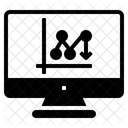 Diagramm Pfeil Nach Unten Monitor Bildschirm Symbol