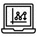 Diagramm Pfeil Nach Unten Laptop Bildschirm Symbol