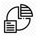 Graphique A Secteurs Analyse Donnees Icône