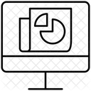 Apprentissage En Ligne Diagramme Circulaire Statistiques Icône