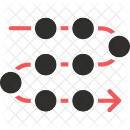 Diagramme de processus linéaire  Icône