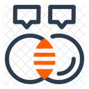 Diagramme De Venn Chevauchement Ensembles Icône