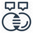 Diagramme De Venn Chevauchement Ensembles Icône
