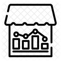 Diagramme des ventes en magasin  Icône