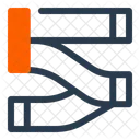 Diagramme De Sankey Flux Connexions Icône