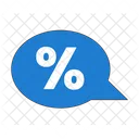 Dialog bubble percentage  Icon