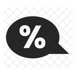 Dialog bubble percentage  Icon