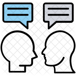 Dialogue Icon of Colored Outline style - Available in SVG, PNG, EPS, AI ...