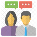 People Communicating Dialogue Icon