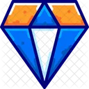 Diamant Dollar Argent Icon