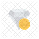 Diamant Bitcoin Krypto Symbol