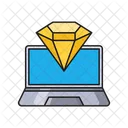 Diamant Edelstein Laptop Symbol