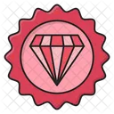 Diamant Qualitat Aufkleber Symbol