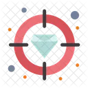 Diamant Fokus Ziel Symbol