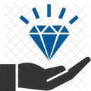 Diamant in der Hand  Symbol