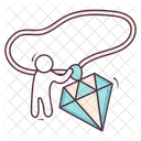 Diamant medaillon  Symbol