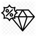Diamant Rabatt Reichtum Rabatt Icon