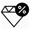 Diamant Rabatt Reichtum Rabatt Icon