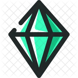 Diamant vert  Icône