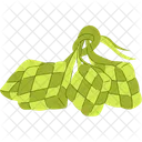 Un Manojo De Ketupat Por Ahi Ramo Flor Icono