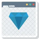 Diamante SEO Calidad Web Icono