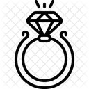 Diamantring Ehering Verlobung Icon