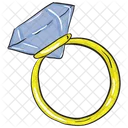 Diamantring-Vektor  Symbol