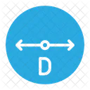 Diameter Mathematics Geometry Icon