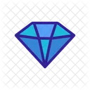 Diamonds Contour Azure Icon