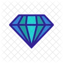 Diamonds Aquamarine Contour Icon