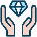 Diamond Diamond In Hands Hand Icon