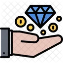 Diamond Hand Money Icon